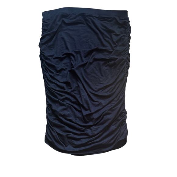 LA Relaxed Pencil Style Ruched Black Skirt Vampire Goth Traditional Mermaid SzLg - Picture 1 of 4